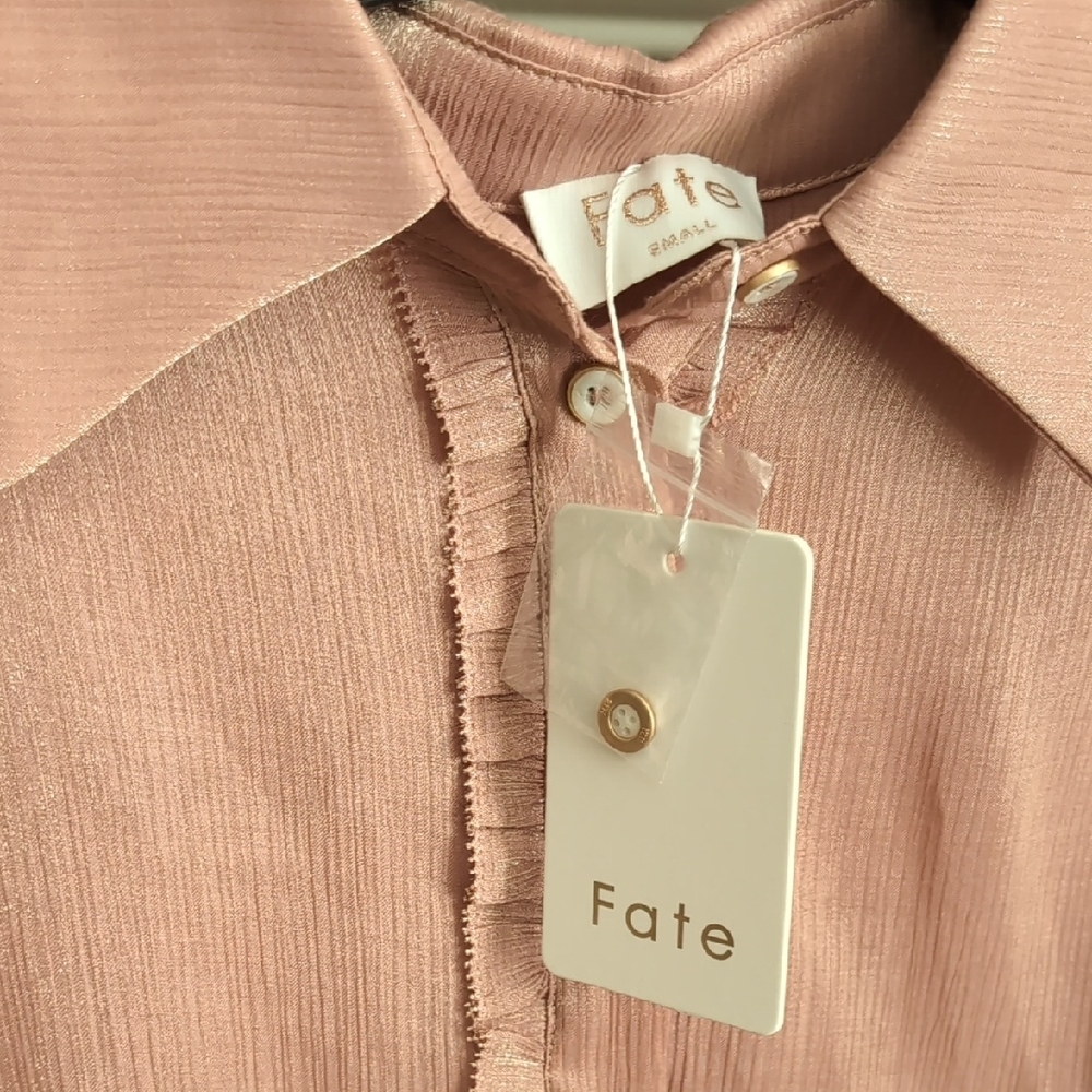 Fate Blush Pink Ruffle Blouse - Picture 2 of 13